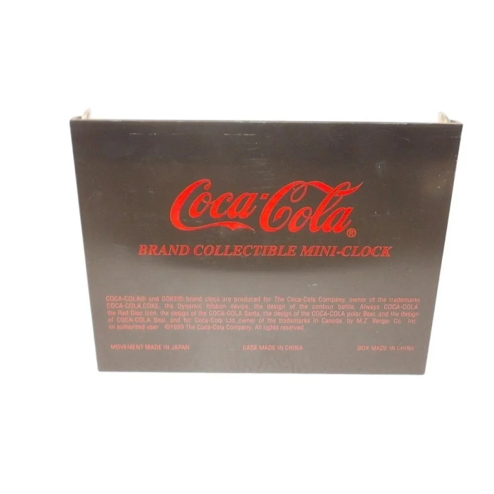 Coca-Cola Polar Bear Snowmobile Mini-Clock Vintage 1999 Brand Collectible Red